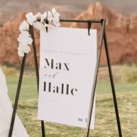 Black Wood Sign Holder